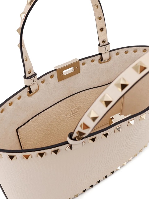 Valentino Garavani small Rockstud tote bag - Neutrals - zdjęcie produktu nr 2