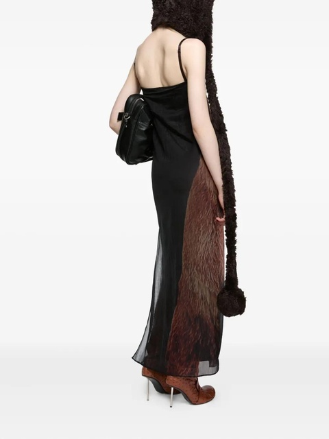 Acne Studios bear-print slip dress - Black - zdjęcie produktu nr 2