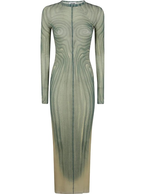 Jean Paul Gaultier spiral-print maxi dress - Blue - zdjęcie produktu nr 1