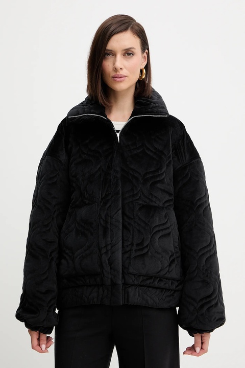 Charo Ruiz Ibiza kurtka kolor czarny przejściowa oversize 257310 - zdjęcie produktu nr 1