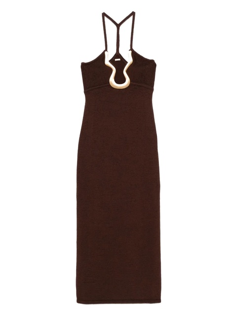 Cult Gaia cross-back knitted dress - Brown - zdjęcie produktu nr 1