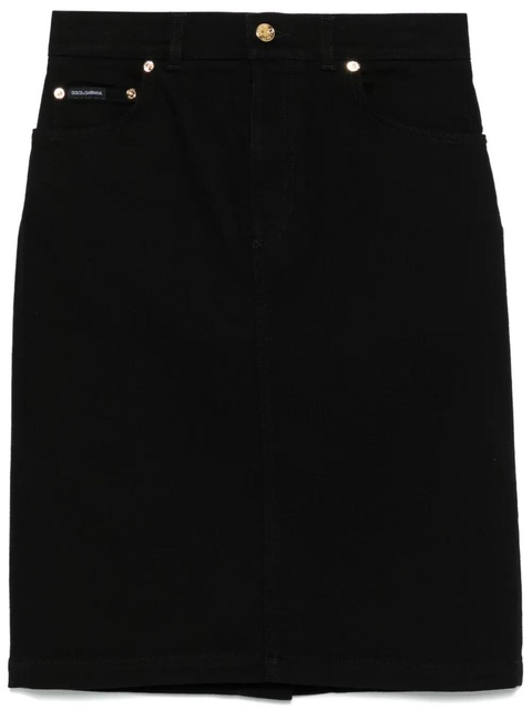 Dolce & Gabbana denim midi skirt - Black - zdjęcie produktu nr 1