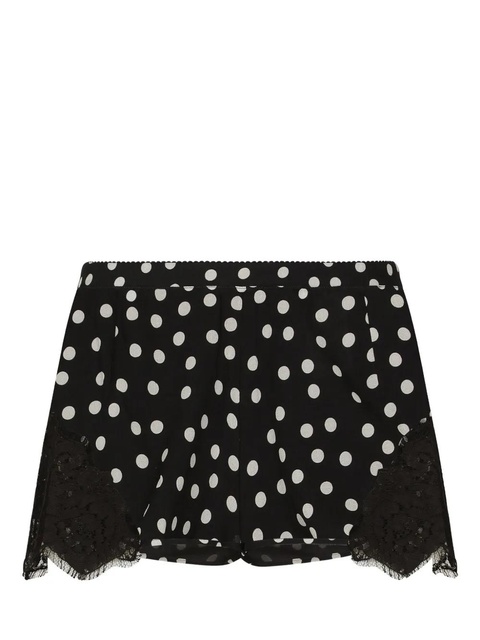 Dolce & Gabbana polka-dot silk-blend shorts - Black - zdjęcie produktu nr 2