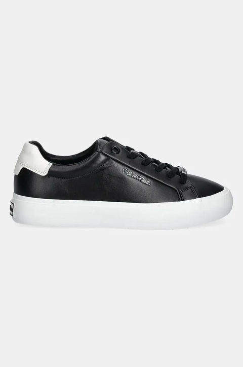 Calvin Klein sneakersy skórzane VULC LACE UP kolor czarny HW0HW01681 - zdjęcie produktu nr 2