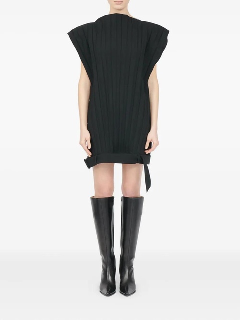 MM6 Maison Margiela pleated sleeveless mini dress - Black - zdjęcie produktu nr 1