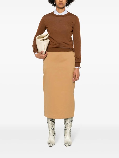 Max Mara Cresta cotton pencil skirt - Brown - zdjęcie produktu nr 2