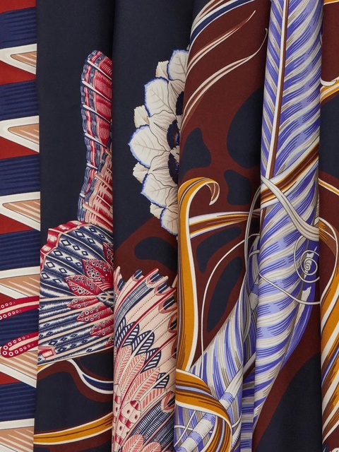 Ferragamo butterfly-print silk scarf - Blue - zdjęcie produktu nr 2