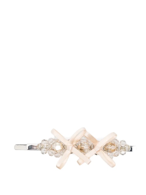 Simone Rocha crystal-embellished bow hair clip - Neutrals - zdjęcie produktu nr 1