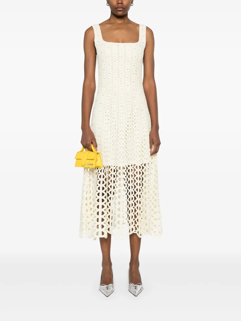 Maje open-knit midi dress - Yellow - zdjęcie produktu nr 2