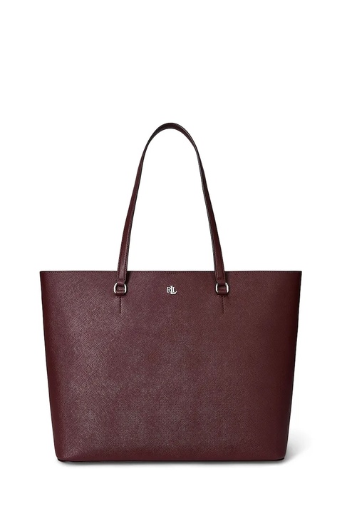 Lauren Ralph Lauren torebka skórzana kolor bordowy 431911655 - zdjęcie produktu nr 1