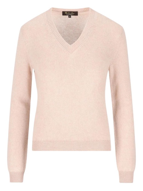 Loro Piana V-neck cashmere sweater - Pink - zdjęcie produktu nr 1