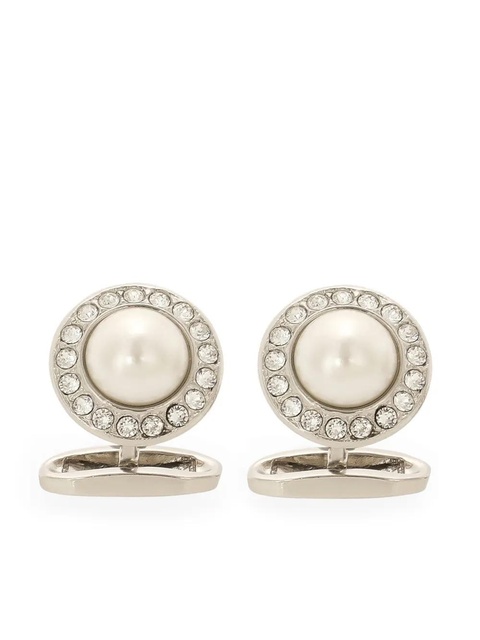 Dolce & Gabbana embellished dome cufflinks - Silver - zdjęcie produktu nr 1