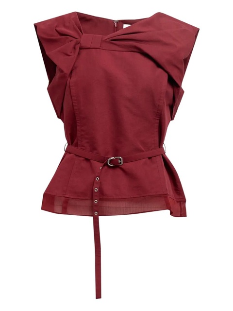 3.1 Phillip Lim bow belted top - Red - zdjęcie produktu nr 1