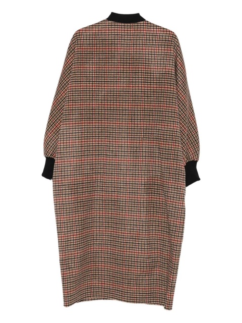 Essentiel Antwerp check-pattern wool coat - Brown - zdjęcie produktu nr 2