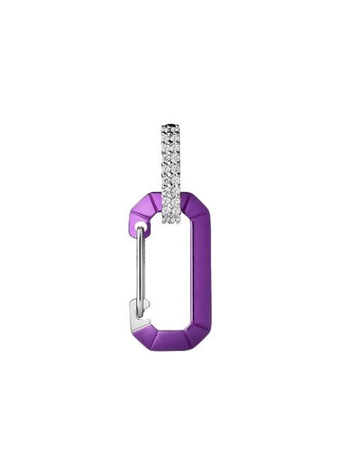 EÉRA 18K white gold small Chiara diamond earring - Purple - zdjęcie produktu nr 1