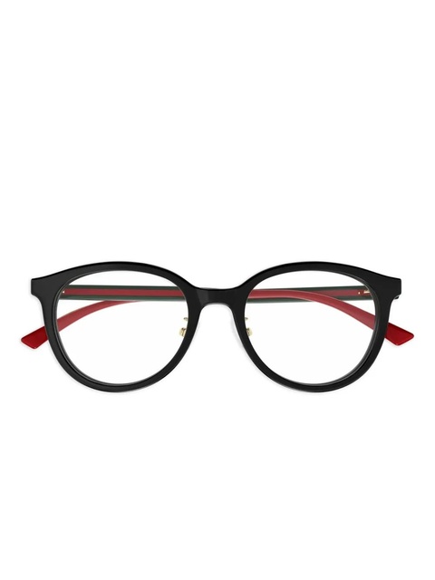 Gucci Eyewear round-frame clear-lenses glasses - Black - zdjęcie produktu nr 1