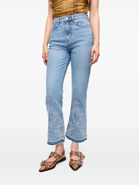 GANNI broderie-anglaise jeans - Blue - zdjęcie produktu nr 2