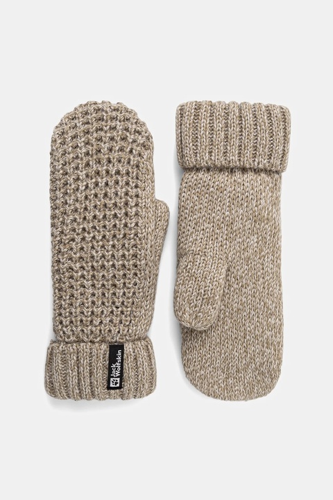 Jack Wolfskin rękawiczki MEDLEY KNIT damskie kolor beżowy A65233 - zdjęcie produktu nr 1