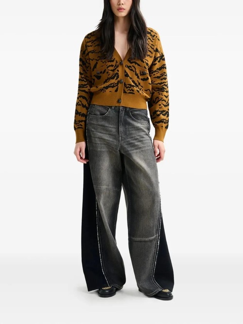 Essentiel Antwerp Icali tiger-pattern cardigan - Brown - zdjęcie produktu nr 2