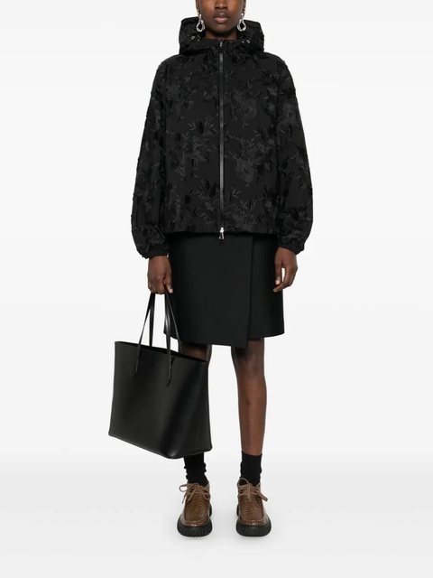 Moncler floral-embroidered jacket - Black - zdjęcie produktu nr 2
