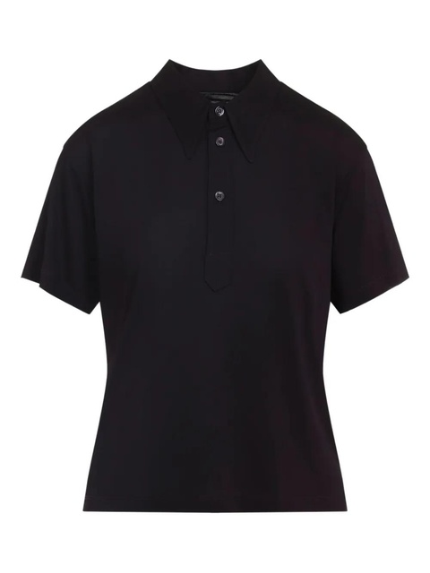 Maison Margiela buttoned-collar polo shirt - Black - zdjęcie produktu nr 1