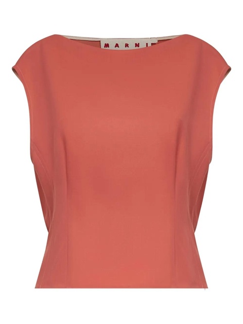 Marni boat-neck gathered top - Orange - zdjęcie produktu nr 1
