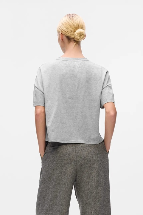 Karl Lagerfeld t-shirt bawełniany damski kolor szary A4W17053 - zdjęcie produktu nr 1