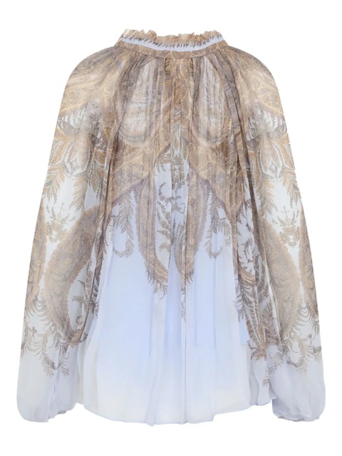 ZIMMERMANN paisley-print ruffled blouse - Black - zdjęcie produktu nr 1