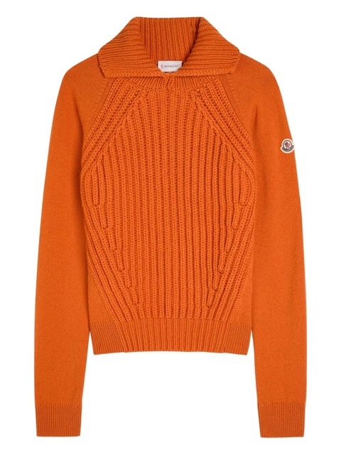 Moncler virgin wool blend sweater - Orange - zdjęcie produktu nr 1