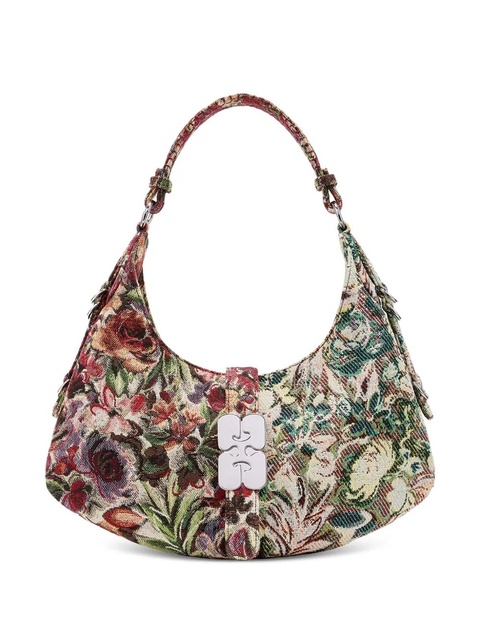 GANNI small Kat floral-tapestry shoulder bag - Blue - zdjęcie produktu nr 1