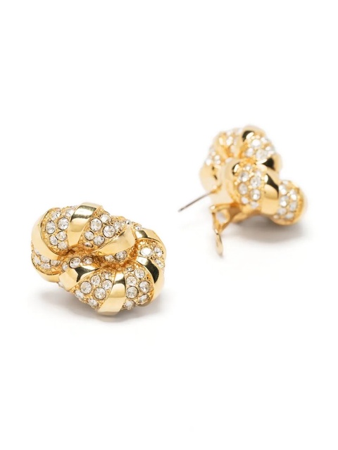 Lanvin Mélodie crystal-embellished earrings - Gold - zdjęcie produktu nr 2