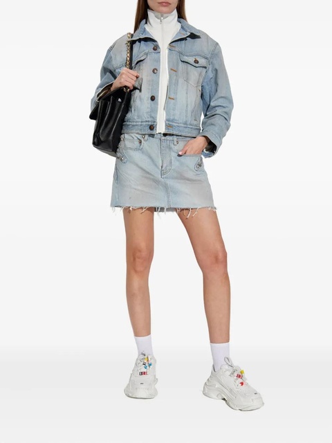 Balenciaga layered denim jacket - Blue - zdjęcie produktu nr 2