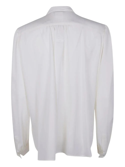 Max Mara tie-neck puff-sleeve shirt - White - zdjęcie produktu nr 2