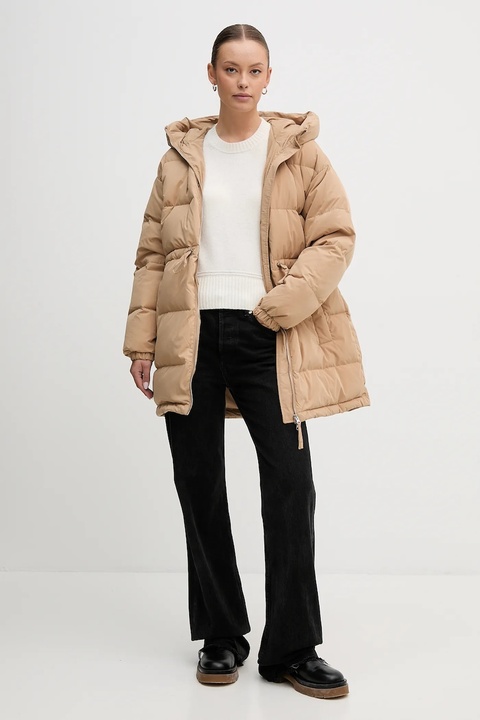 United Colors of Benetton sweter z dodatkiem wełny damski kolor beżowy 1244D10BC - zdjęcie produktu nr 2