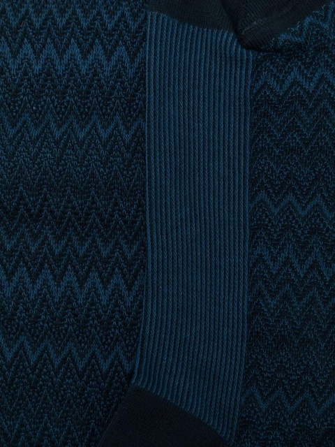Missoni zigzag knee-high socks - Blue - zdjęcie produktu nr 2
