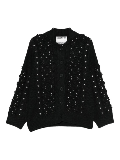 Essentiel Antwerp rhinestone-embellished cardigan - Black - zdjęcie produktu nr 2