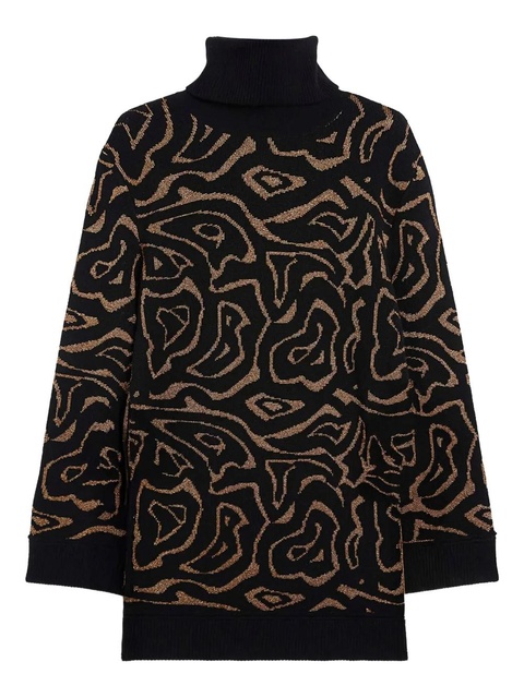 PUCCI patterned tie-side sweater - Black - zdjęcie produktu nr 2