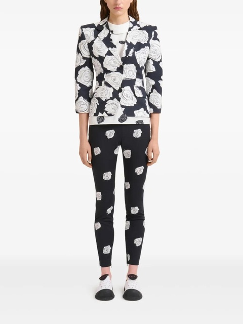 Marni Aurora rose-print blazer - Black - zdjęcie produktu nr 2