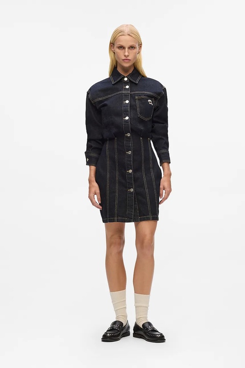 Karl Lagerfeld sukienka jeansowa kolor granatowy mini prosta A4W13019 - zdjęcie produktu nr 1