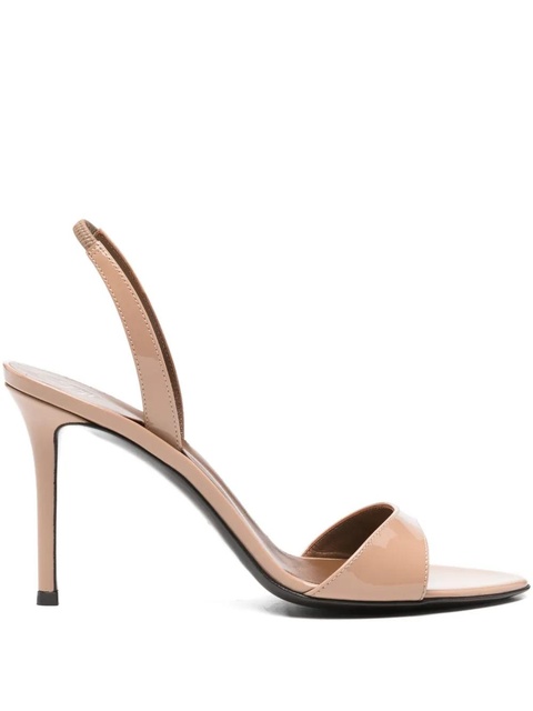 Giuseppe Zanotti 90mm Lilibeth slingback patent-leather sandals - Brown - zdjęcie produktu nr 1