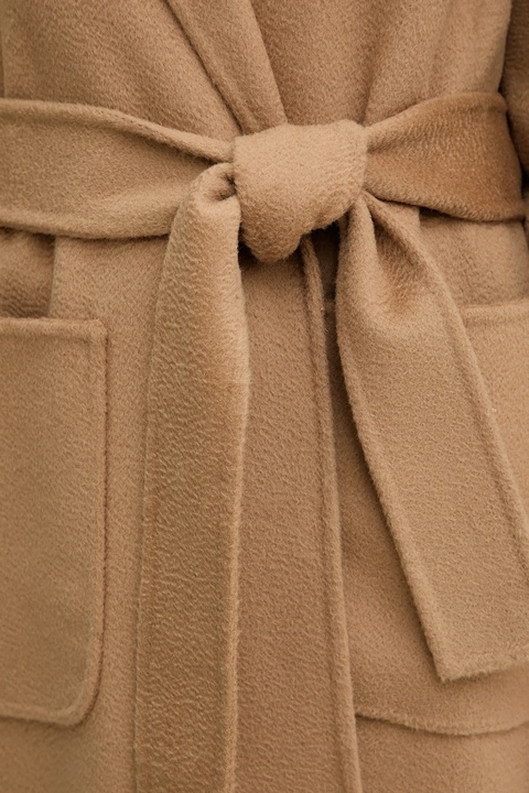 Luisa Spagnoli płaszcz wełniany kolor brązowy 542325 - zdjęcie produktu nr 2