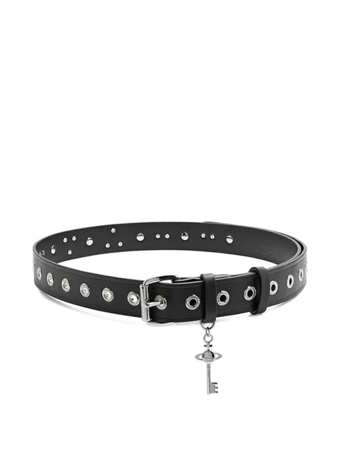 Vivienne Westwood eyelet-detail key-charm belt - Black - zdjęcie produktu nr 2