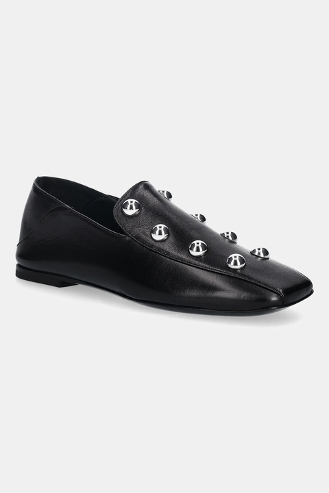 IRO mokasyny skórzane Cloclo Studs damskie kolor czarny na płaskim obcasie WM70CLOCLOST - zdjęcie produktu nr 1