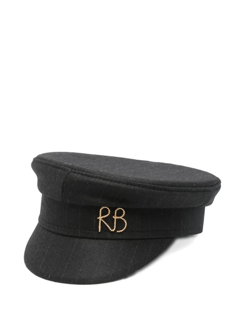 Ruslan Baginskiy stripe-pattern beret - Black - zdjęcie produktu nr 1