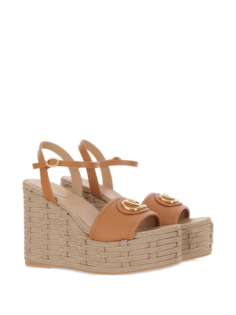 Valentino Garavani 120mm Vlogo-plaque espadrilles - Brown - zdjęcie produktu nr 2