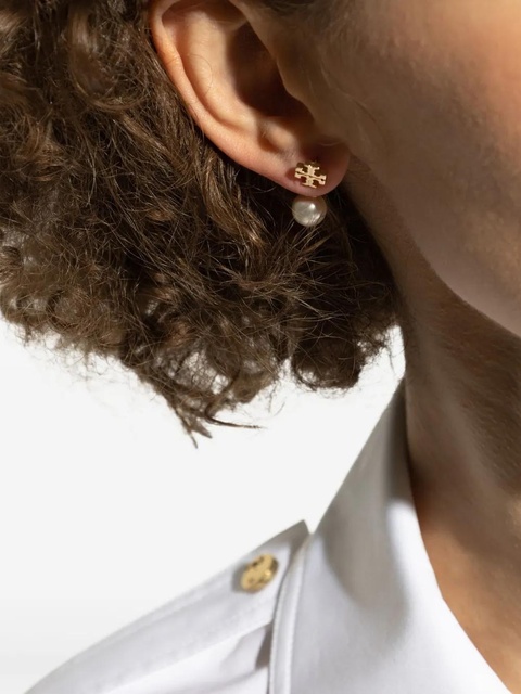 Tory Burch Pearl Front-Back earrings - Gold - zdjęcie produktu nr 2