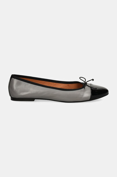 Jonak baleriny skórzane DAXI VERNIS CUIR kolor szary 3400191 - zdjęcie produktu nr 1