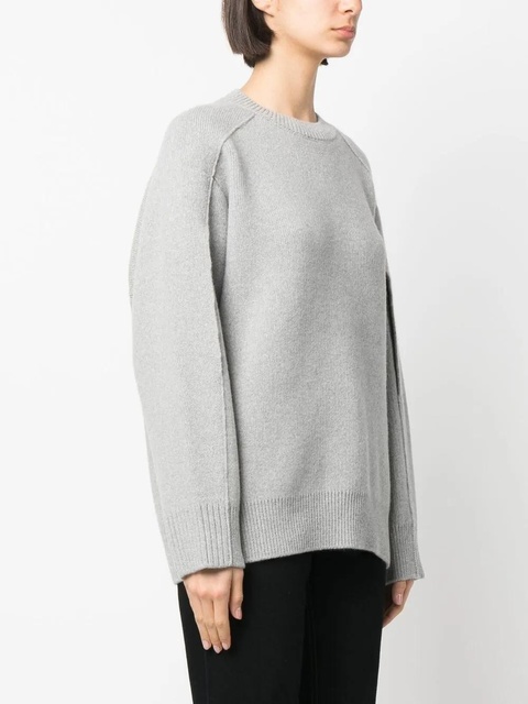 Lanvin round-neck cape-back jumper - Grey - zdjęcie produktu nr 2