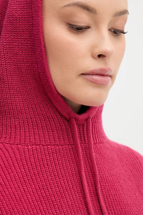 United Colors of Benetton kaptur kolor różowy 6SCQDU01T - zdjęcie produktu nr 2