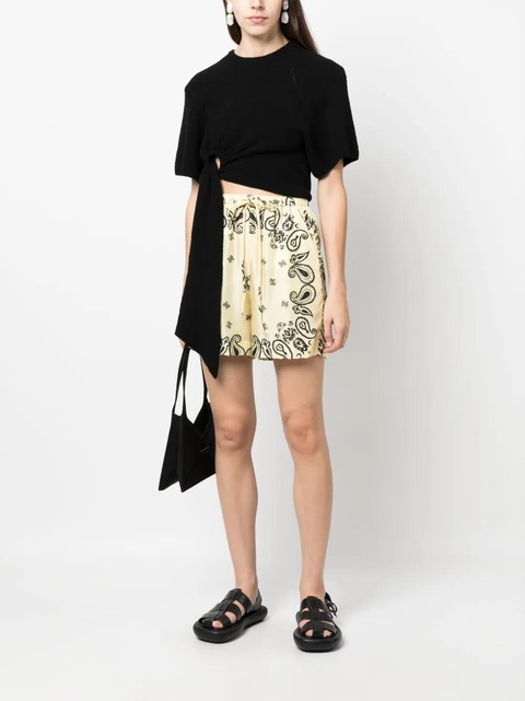 Nanushka paisley-print silk shorts - Yellow - zdjęcie produktu nr 2